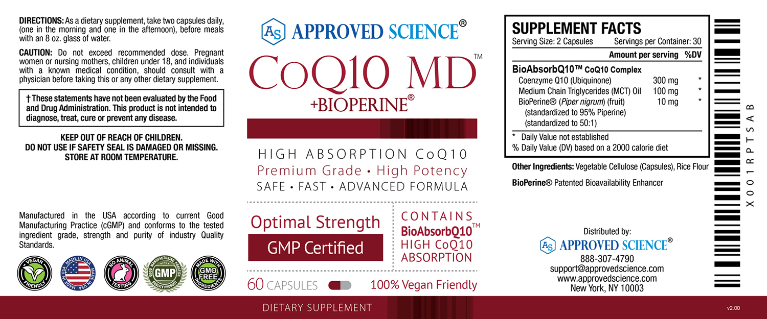 COQ10 MD™ Supplement Facts