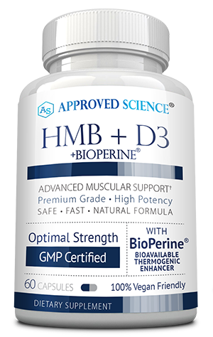 Approved Science® HMB + D3 ingredients bottle