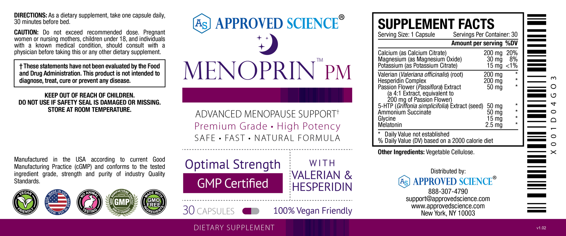 Menoprin™ Supplement Facts