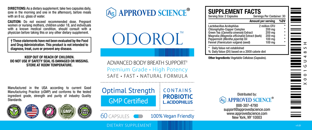 Odorol™ Supplement Facts